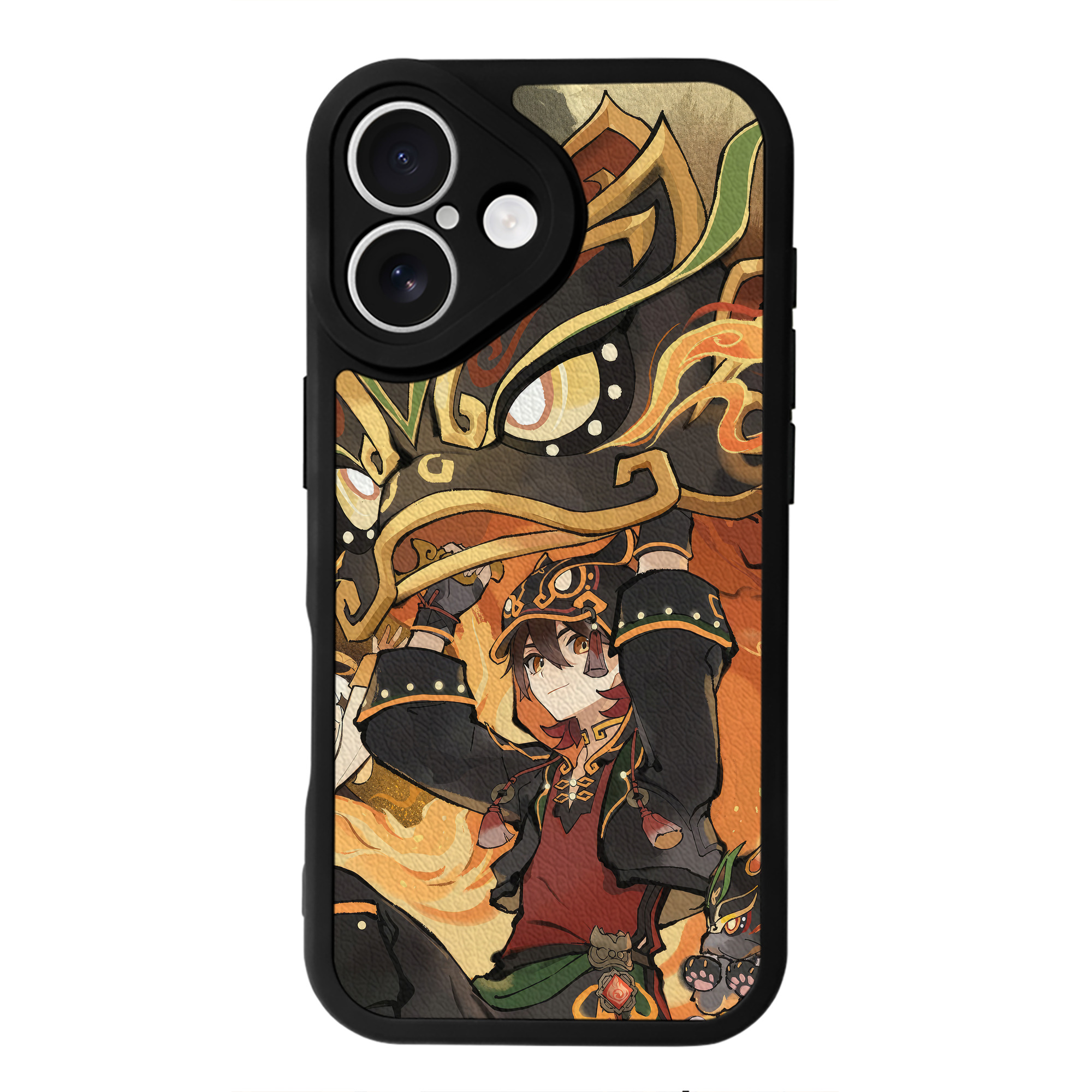 げんし神 genshin 【iPhone 16シリーズ対応】シリコンスマホケース（レザー調） 材質：シリコン